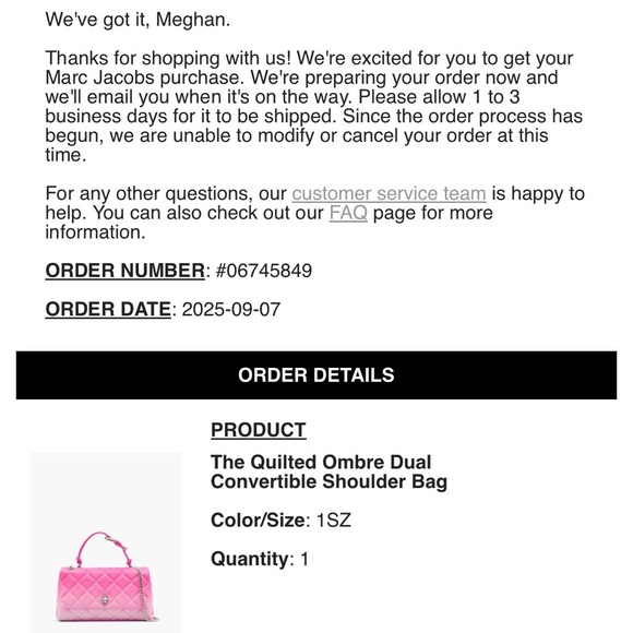 Marc Jacobs Pink Ombre Quilted Shoulder Bag - Picture 16 of 16